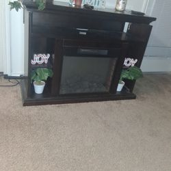 Tv Stand Light up fireplace heater $40 Need Gone  Asap!!