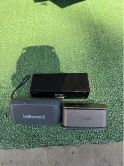 LOT OF THREE SPEAKERS BLUETOOTH CAPABLE.