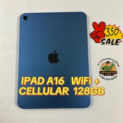 IPAD A16   WiFi + CELLULAR  128GB