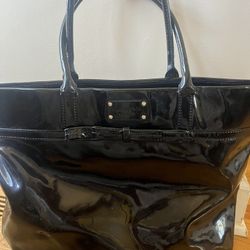 Kate Spade Black Patent Leather Bag with Bow