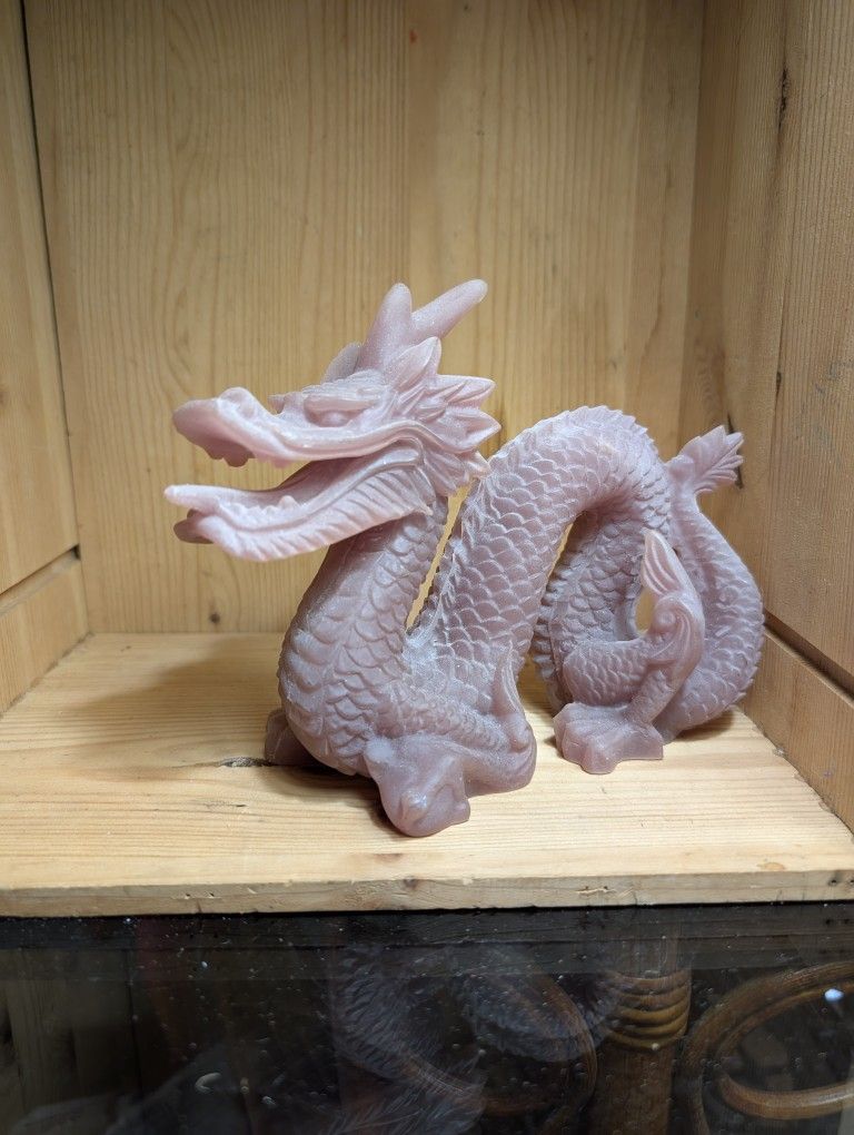 Vintage Jade Dragon Sculpture Antique