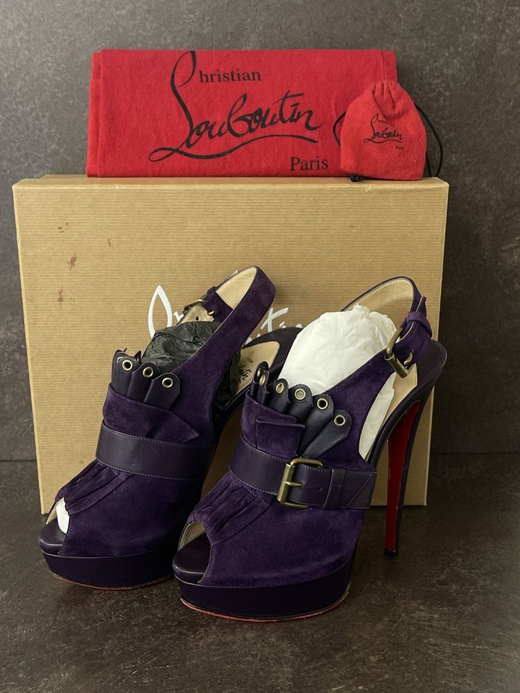 Christian Louboutin Purple Jem Platform Pumps EU 39