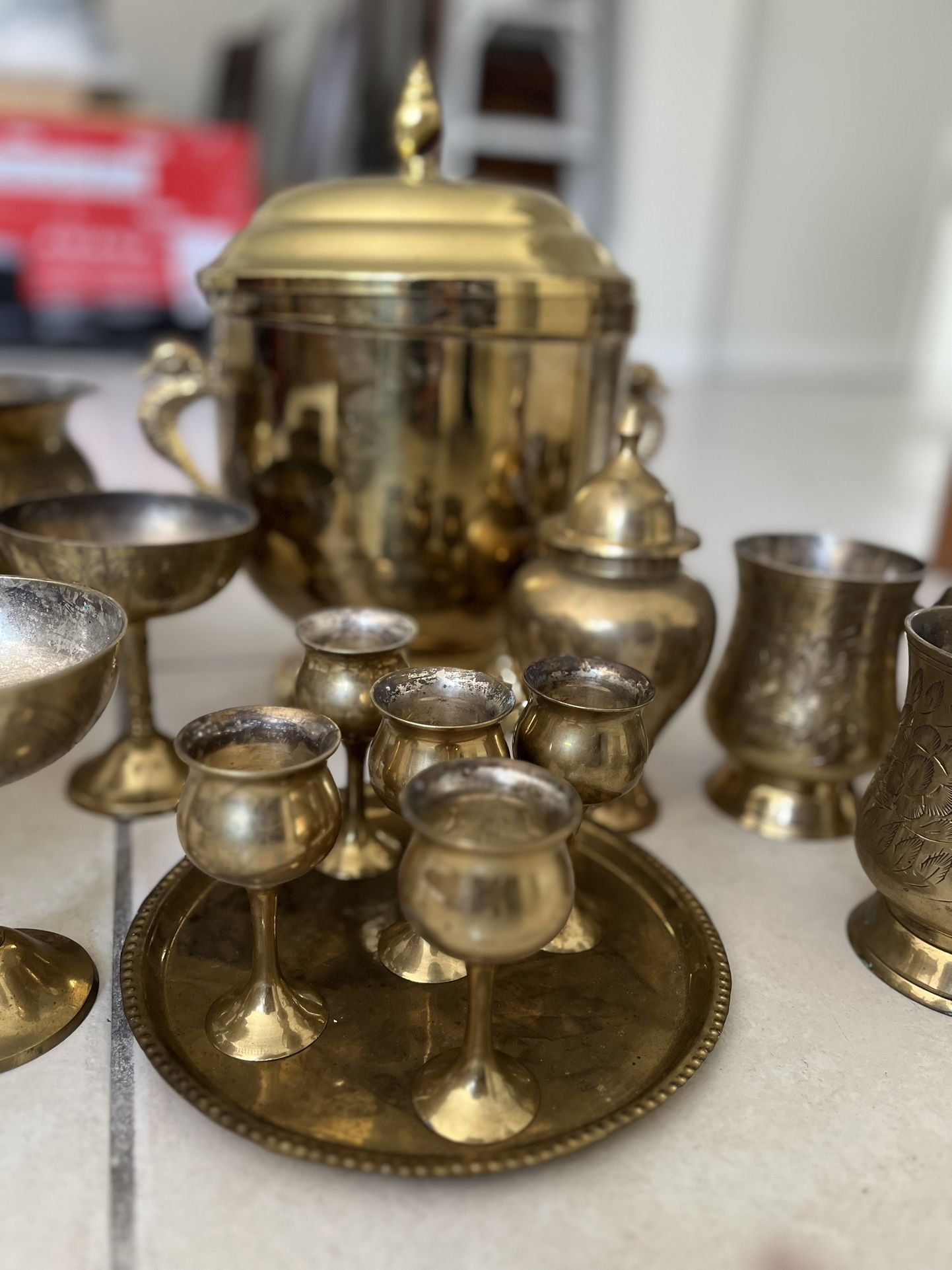 Brass Cup Set