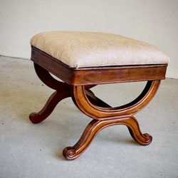 Upholstered Wooden Stool 