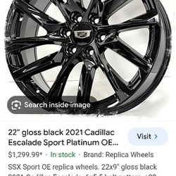 22 Inch Cadillac Wheels/////Black Gloss OEM