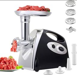 AA395 VNIMTI Electric Meat Grinder Mincer Machine,Heavy Duty Meat Grinders 2800W,Sausage Maker with Blade,3 Plates,Sausage Stuffer Tube and Kubbe Kit 