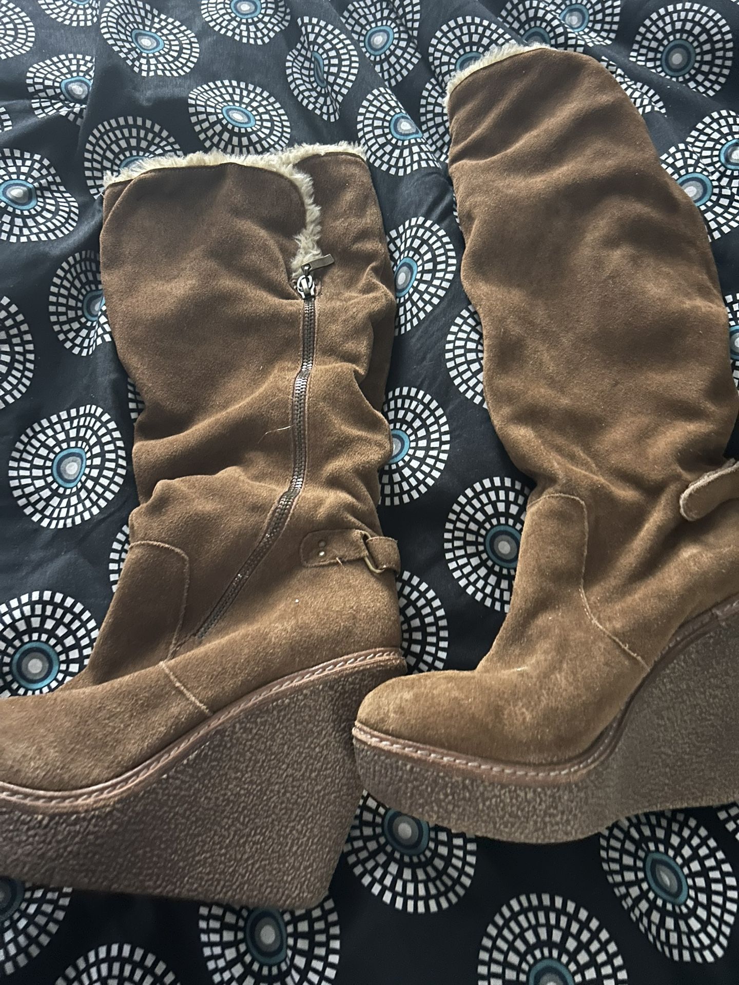 Women’s Suede Wedge Boots