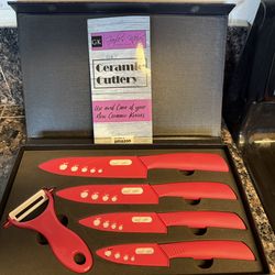 Gayle’s Kitchen pink ceramic cutlery set - never used