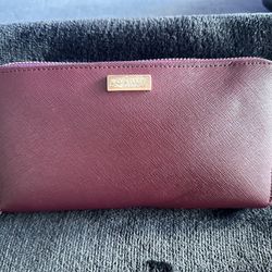 Kate Spade Neda Newbury Lane Zip Around Wallet Multiple Pockets, Cards Deep Plum