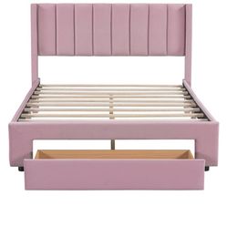 New In The Box, Full  Size, Bedframe, With  Storage, Drawers