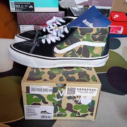 VNDS Vans x BAPE Sk8-Mid Reissue 83 LX in the 'ABC Camo' colorway size 10.5 100% Authentic