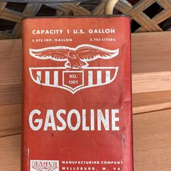 Vintage 1 U.S. Gallon Gas Container 