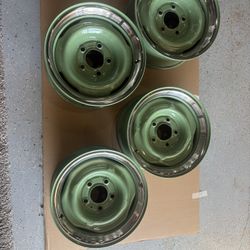 Chevy  5x5 Steelies Wheels 