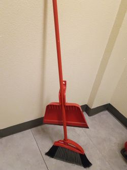 O-Cedar PowerCorner Angle Broom with Dustpan