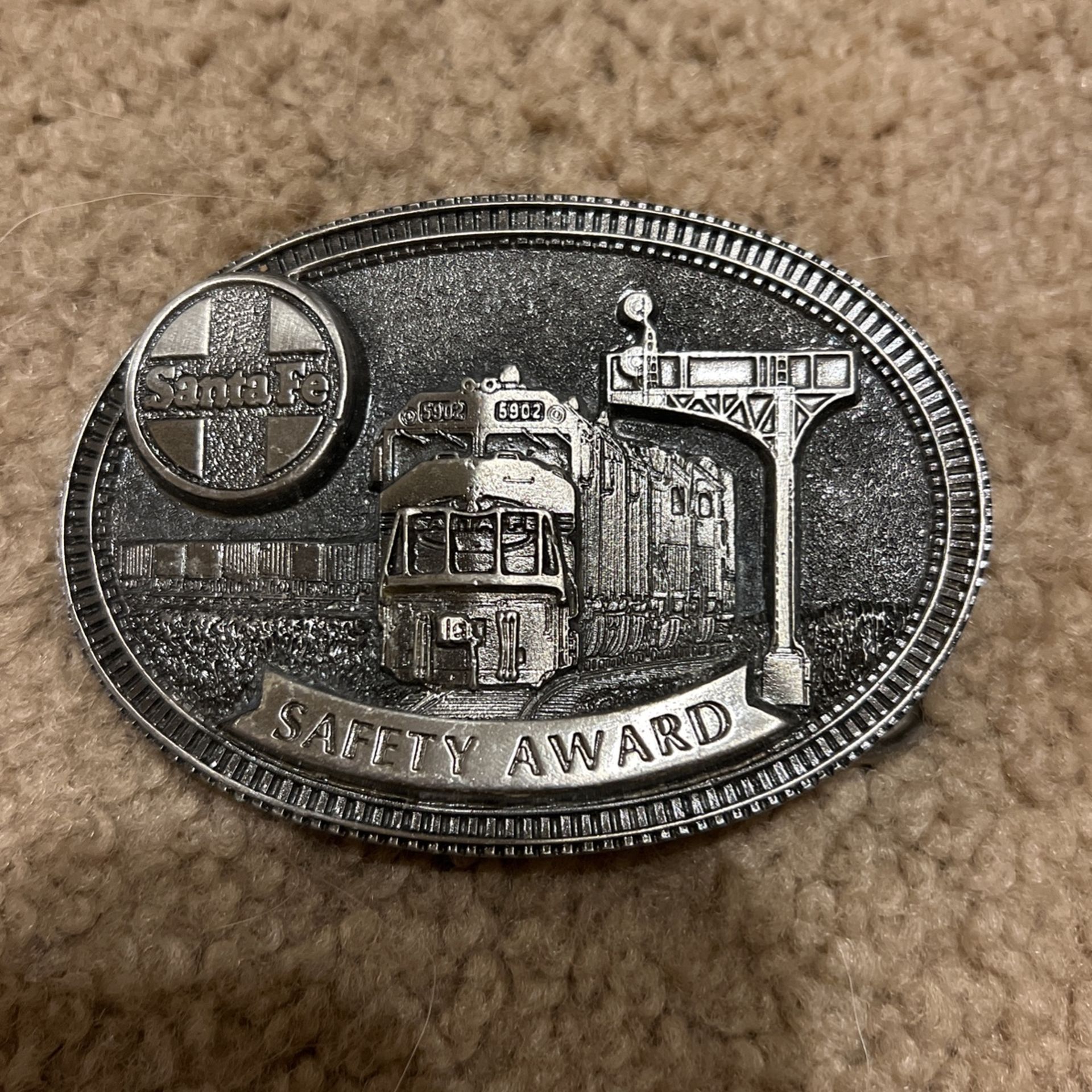vintage santa fe railroad belt buckle