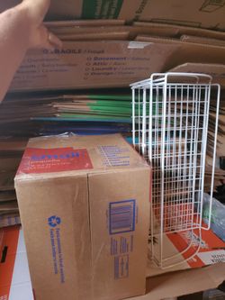 Moving boxes (White Wire Storage Rack Organizer included)