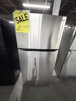 LG Top Freezer Fridge Stainless Steel In Perfect Condition With Warranty 