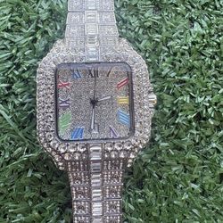 Moissanite VVS1 Quality Diamond Tested White Watched Iced Out