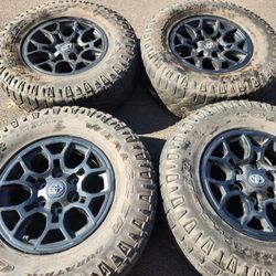 16" toyota tacoma matte black face wheels 