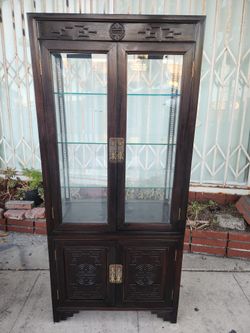 Antique Rosewood Display Cabinet