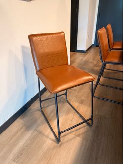 Threshold Leather barstools (3)