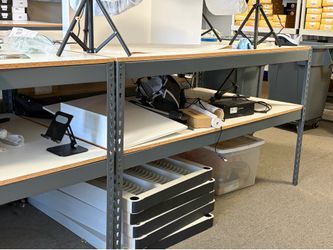 5 Foot Long Boltless Work Bench Shelving 3 Feet Deep