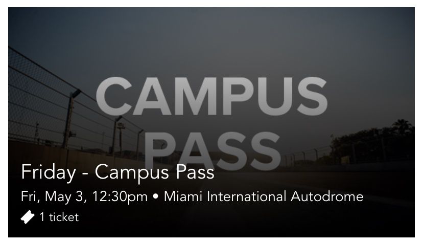 F1 Miami Ticket - Only Friday 