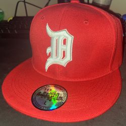 Large Premium Red Detroit Hat