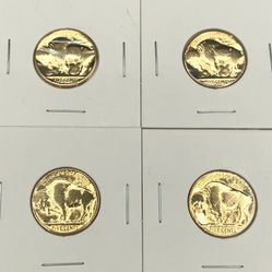 Gold Plated Buffalo Nickels For Sale