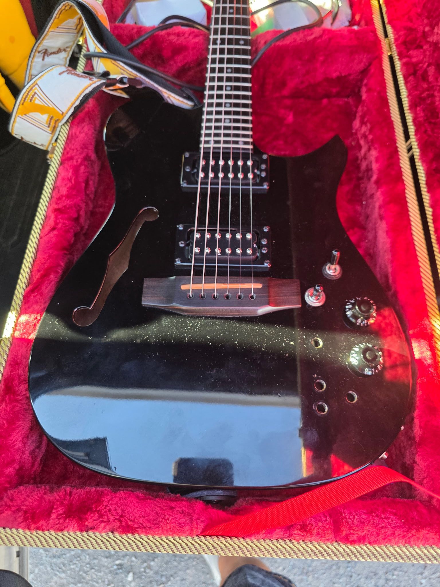 Vintage 1990s Carvin AE185 Black Acoustic Electric Guitar