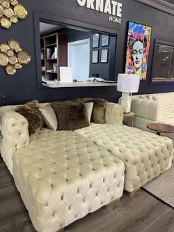 Mocha Double Caise Sectional