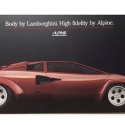 VINTAGE POSTER BODY BY LAMBORGHINI HIGH FEDELITY BY ALPINE