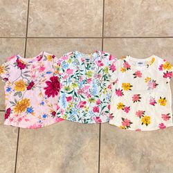 3 New Beautiful Girl Floral/Flower Shirts Tops size 3T