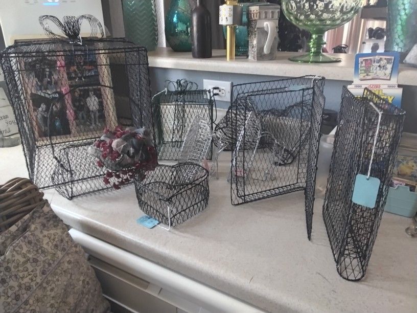 Handcrafted Wire Gift Boxes, Irons, Purse, Hearts, And Books