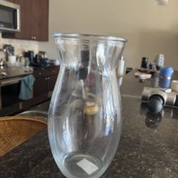 Clear Glass Flower Vase 🌸