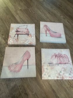 Gem and pink wall frames