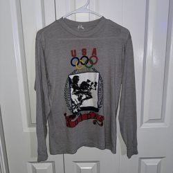 Adidas Vintage 1988 USA Olympics Citius Altius Fortius LS Logo T-Shirt Size M