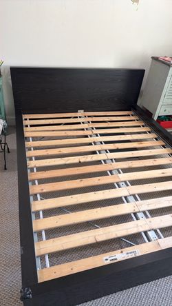 IKEA Malm Black-Brown Queen Bed Frame