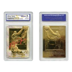 1996-97 MICHAEL JORDAN SKYBOX EX-2000 CREDENTIALS GOLD CARD GM10 PRISM REFRACTOR