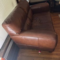 Leather Loveseat