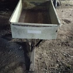 200 Bucks I Got Two Lawn Mower Trailers Take Them Both Both In Good Shape The White One Is Wider And Bigger