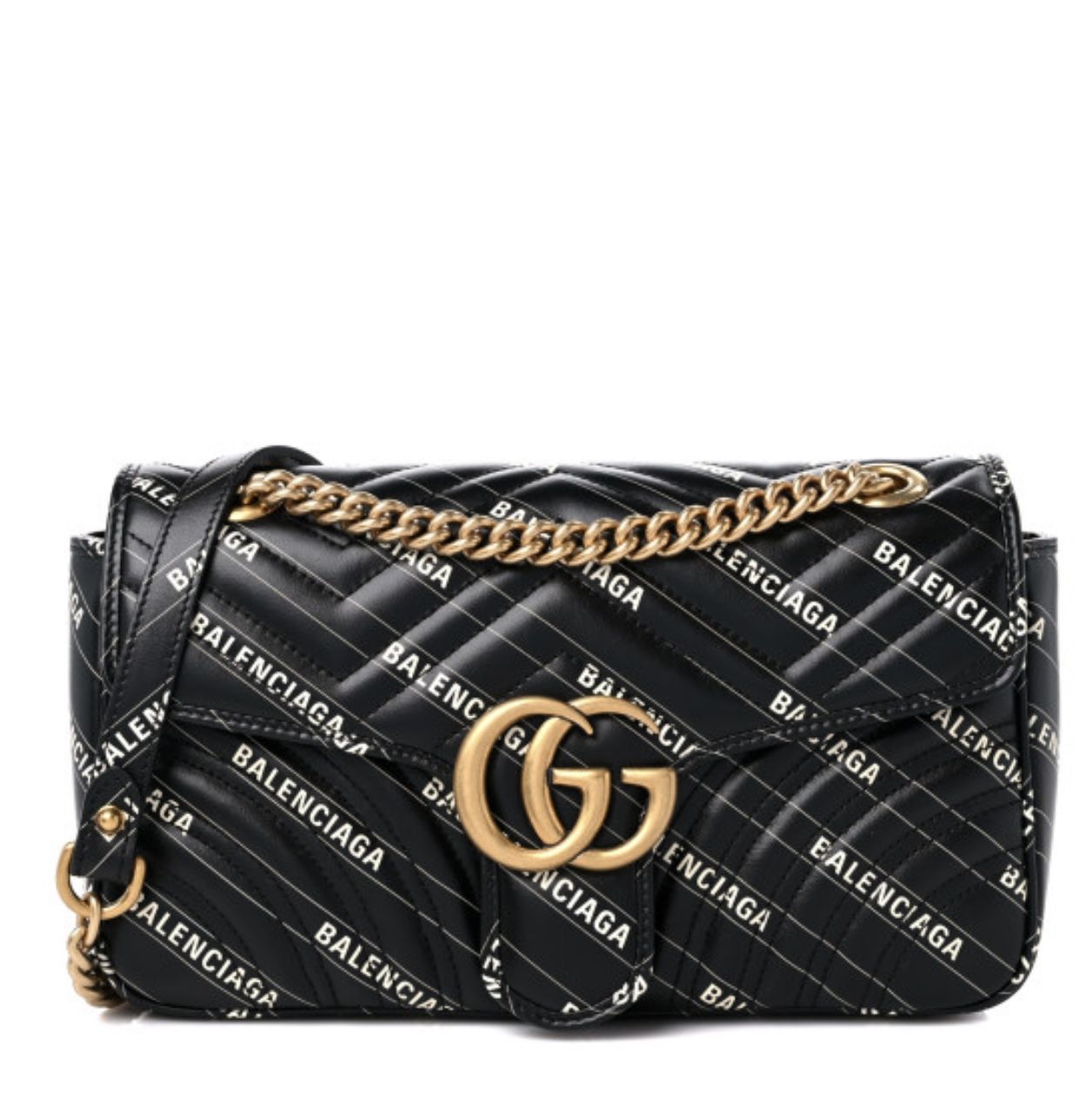 Gucci X Balenciaga Shoulder Bag Original Black 
