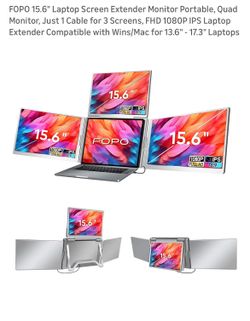Portable Quad Monitors 15.6 inches