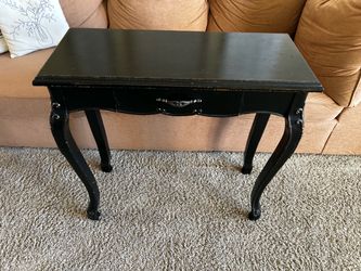 FIRM ON PRICE: Black Console Table (32 inches in length by 13 inches in width)