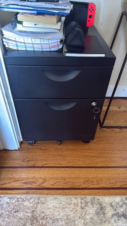 Locking 2-Drawer File Cabinet – $30