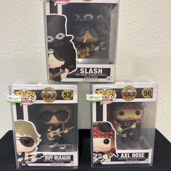 Funko Pop! Rocks Guns N Roses GnR Band Set Slash Duff Axl Rose CURRENT PPG $85