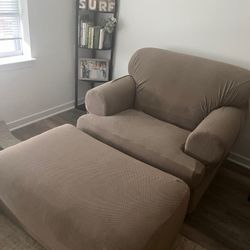 Sofa couch with ottoman