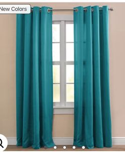 Two Brand New Teal Curtain Panels 54 X 84