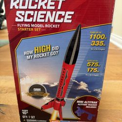 Estes Rocket Science Flying Model Rocket STEM Toy Starter Set - Complete!