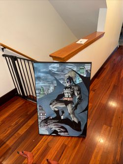 2' x 3' BATMAN MOUNTED WALL ART  JIM LEE ART WORK